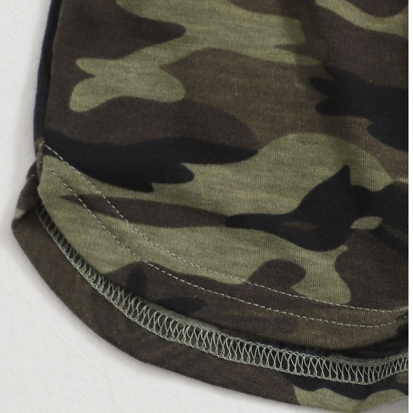 1 MED LEFT! Camo Pull On Tie Track Shorts - Picture 5 of 6